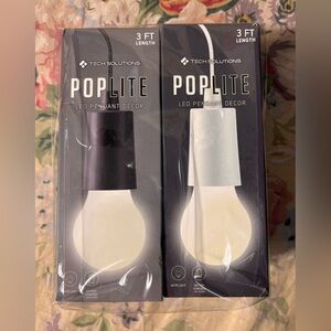 Poplite LED Pendant Decor - White & Black